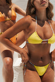 HELLO MOLLY Make A Splash Swim Top Yellow