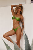 HELLO MOLLY Desert Queen Amanza Swim Top Green