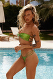 HELLO MOLLY Breana In Palm Springs Swim Top Green