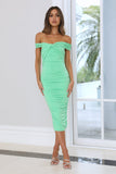 With A Twist Midi Dress Green