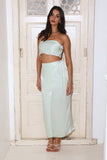 Your Rules Satin Maxi Skirt Sage