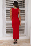 Babe In Town Midi Dress Red