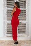 Babe In Town Midi Dress Red