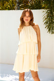 Admired From Afar Mini Dress Yellow