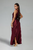 Mindi One Shoulder Sleeveless Hollow Maxi Dress