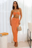 Balancing Act Maxi Skirt Orange