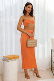 Balancing Act Maxi Skirt Orange