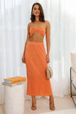 Balancing Act Maxi Skirt Orange