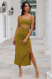 Highway Slide Midi Dress Green