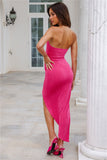 Keeping It Angelic Midi Dress Hot Pink