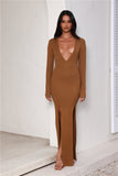 LIONESS Opulence Maxi Dress Camel