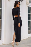 Angel Signs Maxi Skirt Black