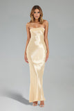 Teagan Bow Strapless Backless Maxi Dress