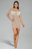 Retale Sleeveless Feather Diamond Mini Dress