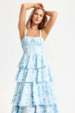 Printed Halter Cake Dress