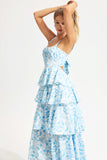 Printed Halter Cake Dress