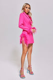 Zoiee Feather Blazer Dress