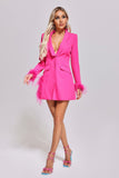 Zoiee Feather Blazer Dress