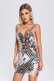 Trista Halter Heart-Shape Sequins Dress