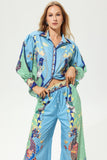 Boho Lantern Sleeve Lapel Buckle Suit