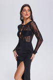 Valico High Slit Lace Maxi Dress