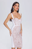 Sagako Halter Lace Midi Bandage Dress