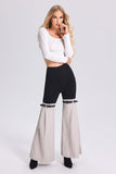 Isdora Patchwork Flared Pants