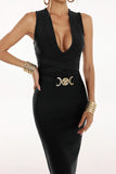 Denise V-Neck Bandage Midi Dress