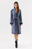 Lavender Feather Denim Coat