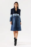 Margaret Patchwork Denim Coat