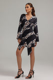 Zimino V-Neck Printed Mini Dress