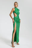 Doreen Sequin Slit Dress