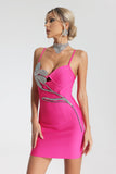 Deborah Flower Diamante Bandage Mini Dress