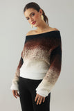 Fantine Gradient Off-Shoulder Sweater