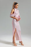 Evie One Shoulder Mesh Maxi Dress