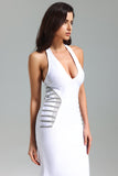 Nirina Diamante Halter Maxi Dress