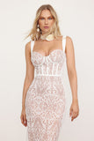 Sagako Halter Lace Midi Bandage Dress