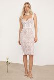 Sagako Halter Lace Midi Bandage Dress