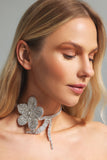 Rey Flower Diamante Chocker