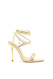 Sibyl Chain Strappy Stiletto Sandles - Gold