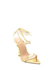 Sibyl Chain Strappy Stiletto Sandals - Gold