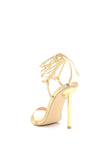 Sibyl Chain Strappy Stiletto Sandles - Gold