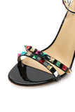 Fresco Rivet Buckle Stiletto Sandals