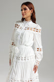 Nunaa Lace Long-Sleeves Midi Dress