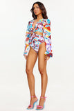 Theo Printed Cut Out Swimsuit