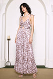 Veryar Flower Printed Cut Out Maxi Dress