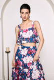 Zarinny Flower Printed Ruffled Set