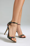 Fresco Rivet Buckle Stiletto Sandals