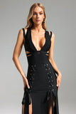 Nasim Deep V Cut Out Strappy Dress