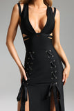 Nasim Deep V Cut Out Strappy Dress